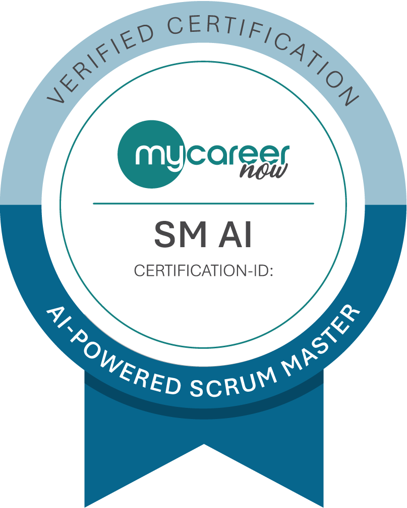 Zertifikats-Badge zum Modul „AI-Powered Scrum Master“